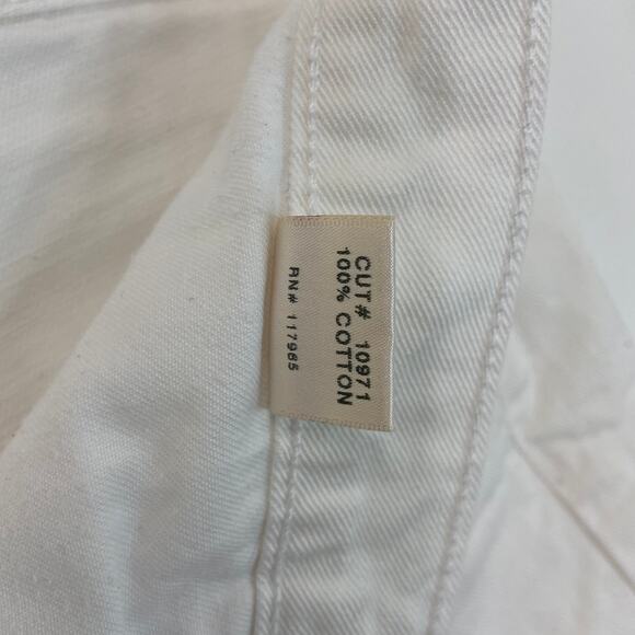 J Brand White Mid-Rise Cut-Off Denim Shorts - Picture 6 of 10